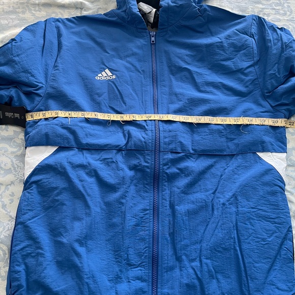 Adidas UNISEX  fleece lined parkas Size XS Color: Blue & White - Picture 7 of 9